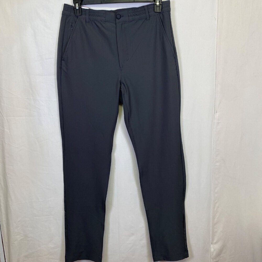 Marc New York Men’s Commuter Pant Slim Fit 4 Way Stretch Fabric Gray Size 34
